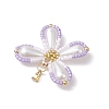 Two Tone Glass Seed Beaded Butterfly Pendants PALLOY-MZ00556-02-4