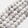 Natural Howlite Beads Strands G-G736-25-6mm-1