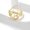 Brass Open Cuff Rings for Women RJEW-K289-01G-B-3