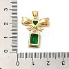 Rack Plating Brass Micro Pave Cubic Zirconia Pendants KK-P241-19G-03-3