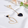 1 Pair Alloy Dangle Stud Earrings EJEW-LP0003-54G-02-3