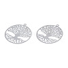 Non-Tarnish 201 Stainless Steel Filigree Pendants X-STAS-S118-049-2