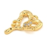 Brass with Clear Cubic Zirconia Pendants LS-KK-G508-01A-G-2