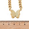 304 Stainless Steel Butterfly Pendant Twisted Chain Necklaces NJEW-U023-06G-5