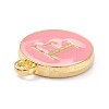 Golden Plated Alloy Enamel Charms X-ENAM-Q437-14F-2