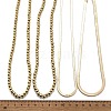 4Pcs 4 Styles CCB Plastic Round Beaded Necklaces and Iron Snake Chain Necklaces NJEW-V003-07G-3