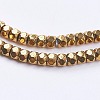 Electroplate Non-Magnetic Synthetic Hematite Beads Strands G-F562-S07-3