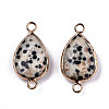 Natural Dalmatian Jasper Links Connectors G-T131-49H-2