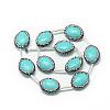 Synthetic Turquoise Rhinestone Beads G-Q488-02-2