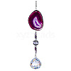 Agate & Crystal Glass Sun Catcher Pendant PW-WGFC2EE-03-1