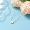 Brass Heart Pendant Necklaces for Women NJEW-JN04895-2