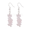 Natural Rose Quartz Chips Beaded Jewelry Set SJEW-JS01232-06-5