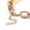 Two Tone Acrylic Cable Chain Bracelet for Teen Girl Women BJEW-JB07181-7