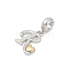 Brass European Dangle Charms KK-Z097-01R-GP-2