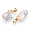 Natural Baroque Pearl Keshi Pearl Pendants PEAR-N020-J27-2