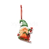 Christmas Santa Claus Resin Pendant Decorations HJEW-K041-01-3