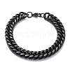 304 Stainless Steel Cuban Link Chain Bracelets STAS-A028-B064EB-1