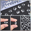 80Pcs Transparent Faceted Glass Connector Charms GLAA-SP0001-88B-01-5