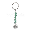 8Pcs Tree of Life Tibetan Style Alloy Pendant Keychains KEYC-JKC00688-4