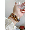 Boho Style Imitation Leather Cord Multi-strand Bracelets for Women WGE9E9B-05-1