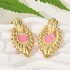 304 Stainless Steel Enamel Stud Earrings for Women EJEW-U046-05G-1