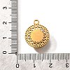 304 Stainless Steel Pave Synthetic Turquoise Pendants STAS-M057-02G-03-3