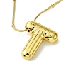 Ion Plating(IP) Initial Letter 304 Stainless Steel Pendant Necklace NJEW-R265-05G-T-1