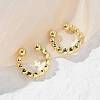 Rack Plating Brass Twist Rope Shape Cuff Earrings EJEW-G288-08G-5