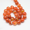 Natural Red Agate Beads Strands G-G581-6mm-10-2