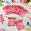 50Pcs Heart Printed Organza Bags OP-TADJ0001-01G-4