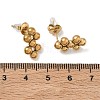 304 Stainless Steel Round Ball Stud Earrings SA-CBA5A9C-02G-3