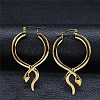 304 Stainless Steel Hoop Earring EJEW-Q789-08G-2