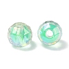 UV Plating Transparent Acrylic European Beads OACR-F004-03A-3