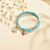 2Pcs Glass Seed Beaded Stretch Bracelets Set BJEW-JB08088-02-2