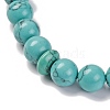 Synthetic Turquoise Beads Stretch Bracelets BJEW-A025-01F-3