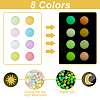 CHGCRAFT 160Pcs 8 Colors Luminous Silicone Beads SIL-CA0001-16-5