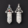 Synthetic Howlite Big Pointed Pendants G-I342-01P-11-3