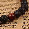 Natural Lava Rock Beaded Stretch Bracelets BJEW-F188-23-2