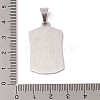 304 Stainless Steel Pendants STAS-M068-08P-3