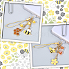 6Pcs 3 Styles Bees Alloy Enamel & Glass Mobile Straps HJEW-SC0001-94-4