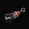 Teardrop Glass Wishing Bottle European Dangle Charms X-PALLOY-JF00162-08-1