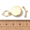 Brass Toggle Clasps with Paua Shell KK-N254-73G-4