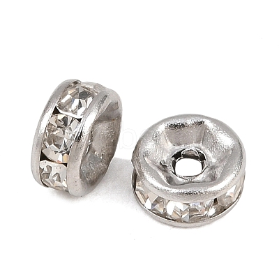 304 Stainless Steel Rhinestone Spacer Beads X-STAS-P444-01A-P-1