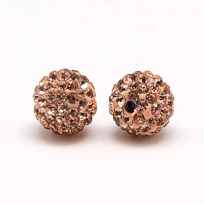 Polymer Clay Rhinestone Beads RB-A053-6mm-25-1