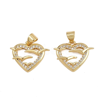Brass Micro Pave Cubic Zirconia Pendants ZIRC-I367-12G-01-1