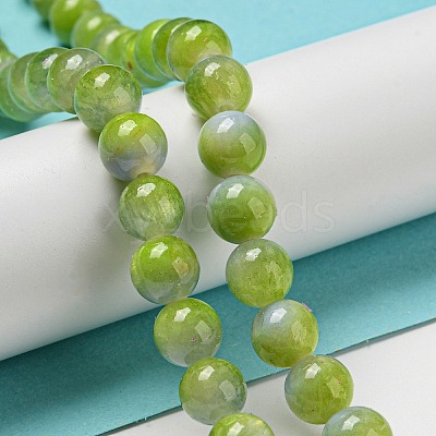 Dyed Natural White Jade Beads Strands G-F764-02A-1