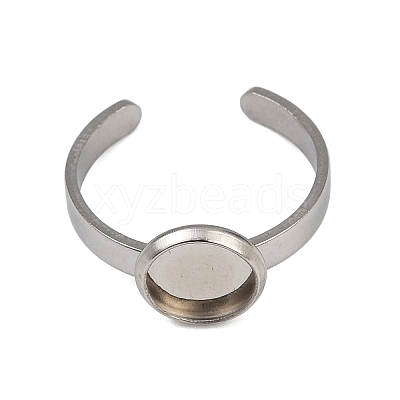 304 Stainless Steel Cuff Ring Components STAS-D372-07P-02-1