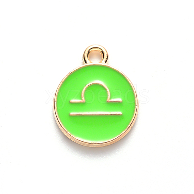 Alloy Enamel Pendants ENAM-S124-01A-06K-1