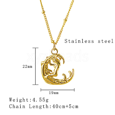 304 Stainless Steel Pendant Necklaces KM9071-1-1
