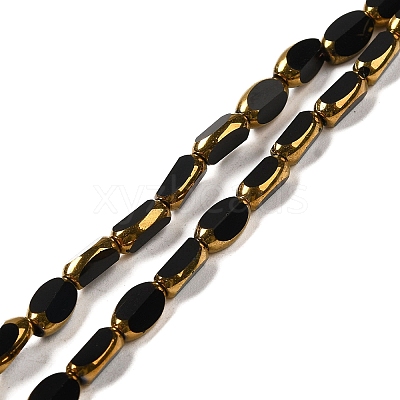 Electroplate Transparent Glass Beads Strands EGLA-Q127-A01-01G-1